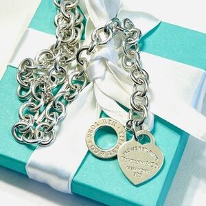 Tiffany & Co. Please return to Silver Heart  toggle Necklace16”